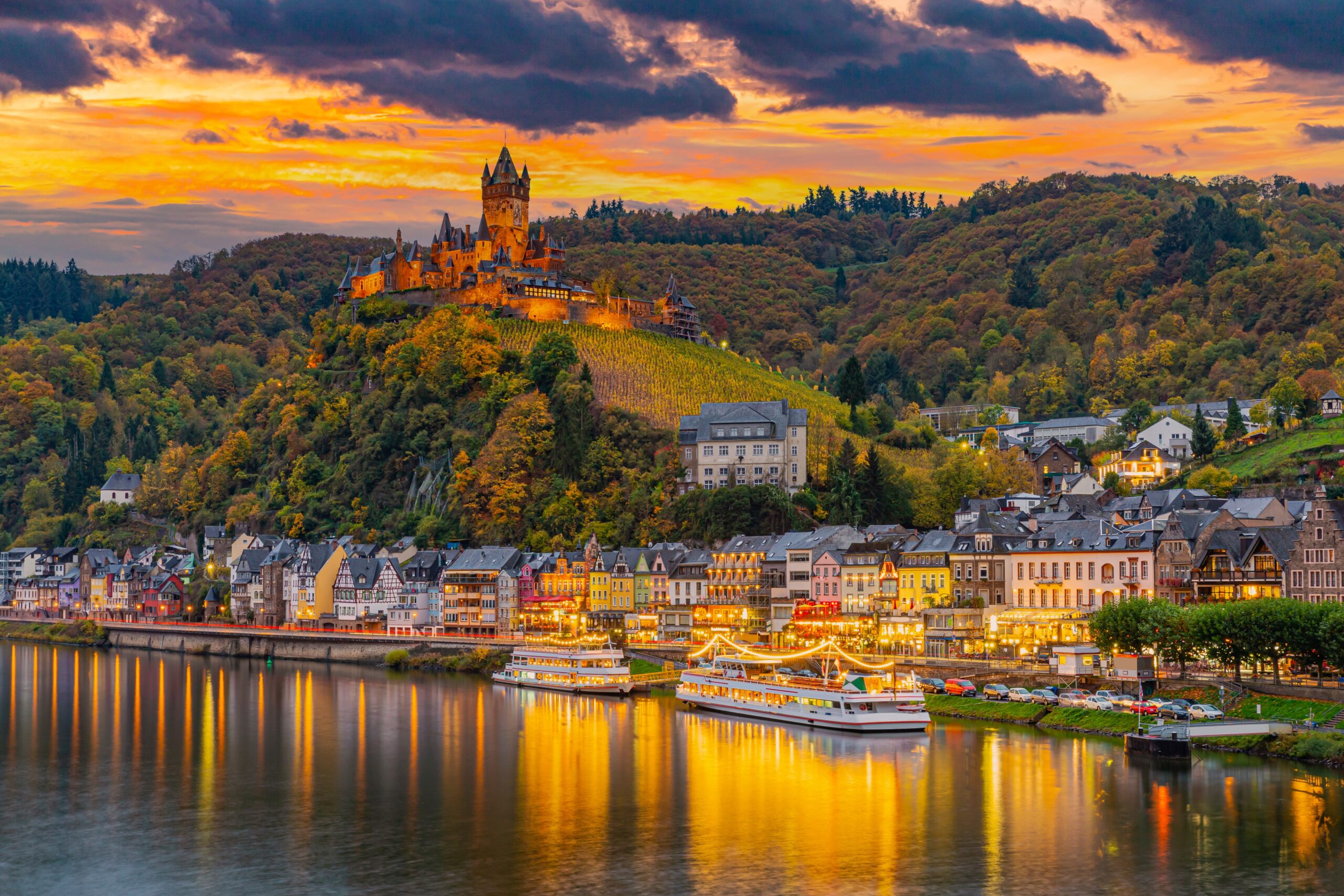 Cochem,,Germany,,Beautiful,Historical,Town,On,Romantic,Moselle,River,,City